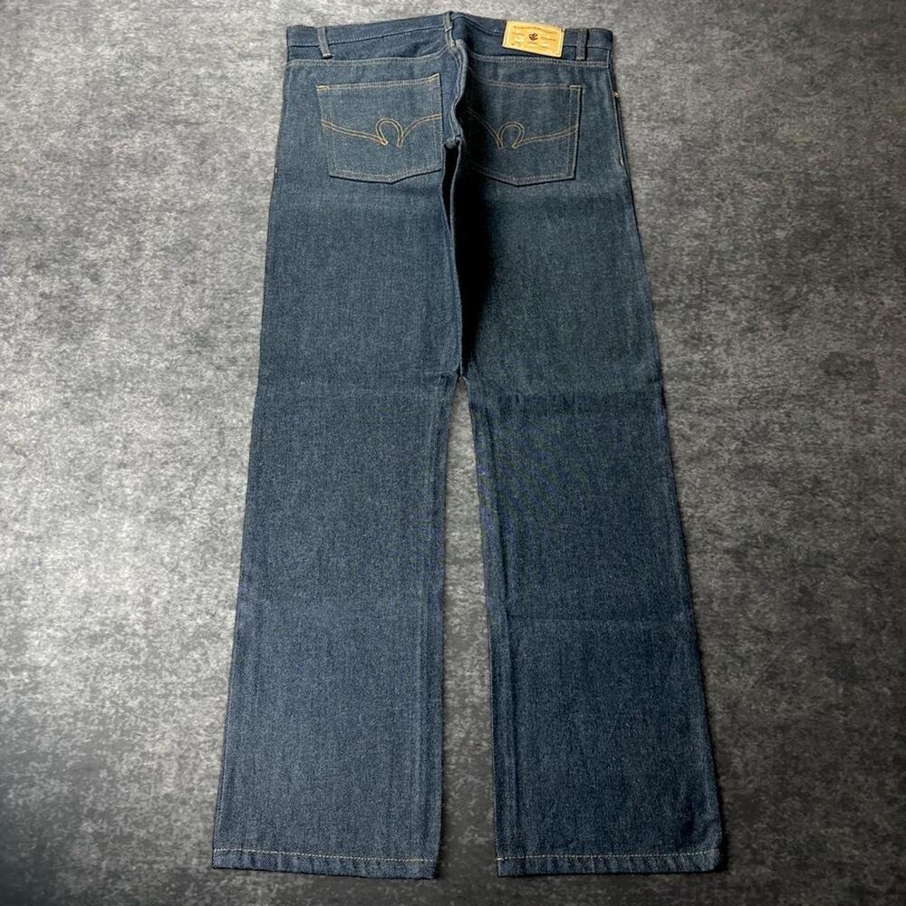 Vintage Rocawear Men’s 36x34 Jeans Dark Blue Baggy Straight Leg Y2K Hip Hop